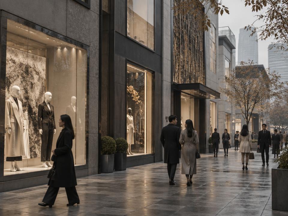 premium fashion storefronts in Shanghai viewed during a competitive review